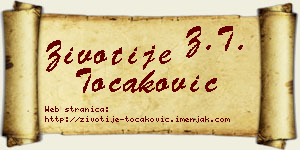 Životije Točaković vizit kartica